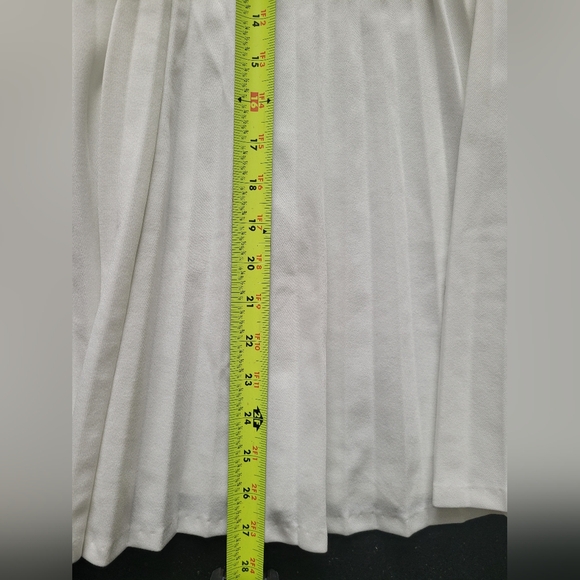 White Vintage Devon Midi Women's Skirt Size S-M - Picture 8 of 8